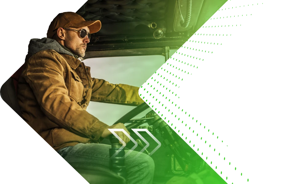 man driving truck